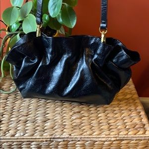 Black ANTHROPOLOGIE cross body pouch purse